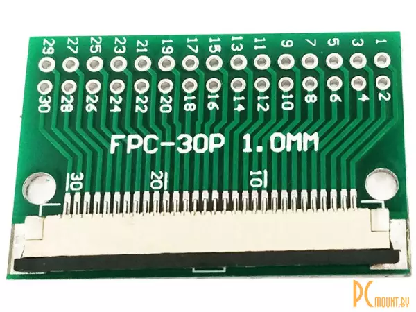 FFC/FPC-30P-1.0 Макетная плата переходник FFC 30pin шаг 1.0мм на DIP 2.54